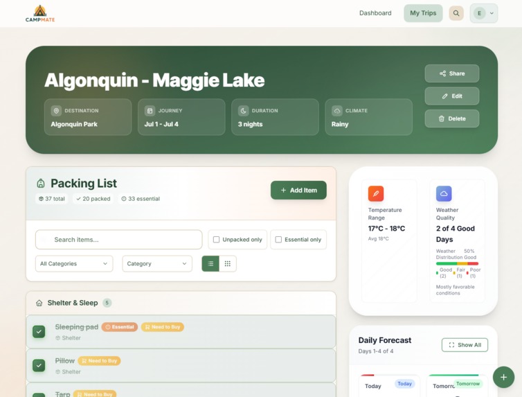 CampMate – screenshot 4
