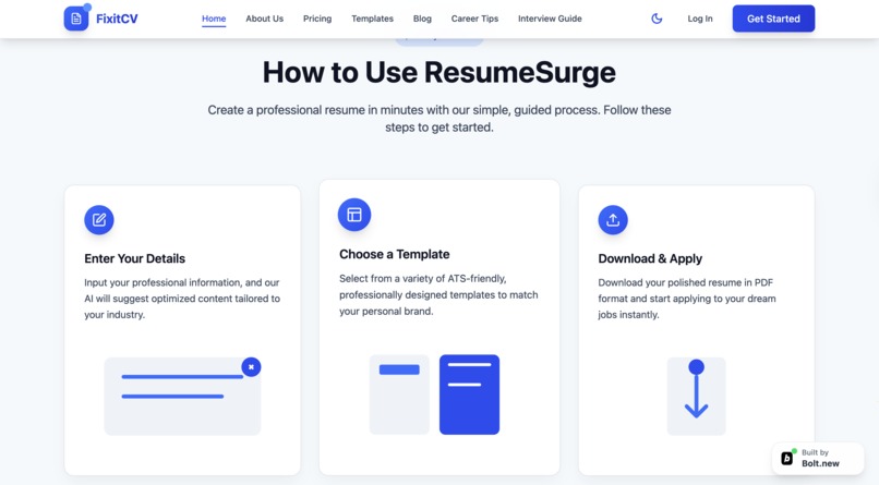 FixitCV-Build Your Perfect Professional Resume – screenshot 2