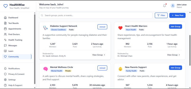 HealthWise Application – screenshot 7