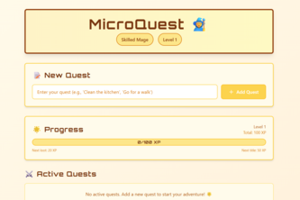 MicroQuest: A Tiny RPG for Real-Life Tasks