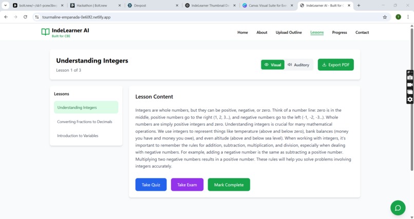 IndeLearner – screenshot 1