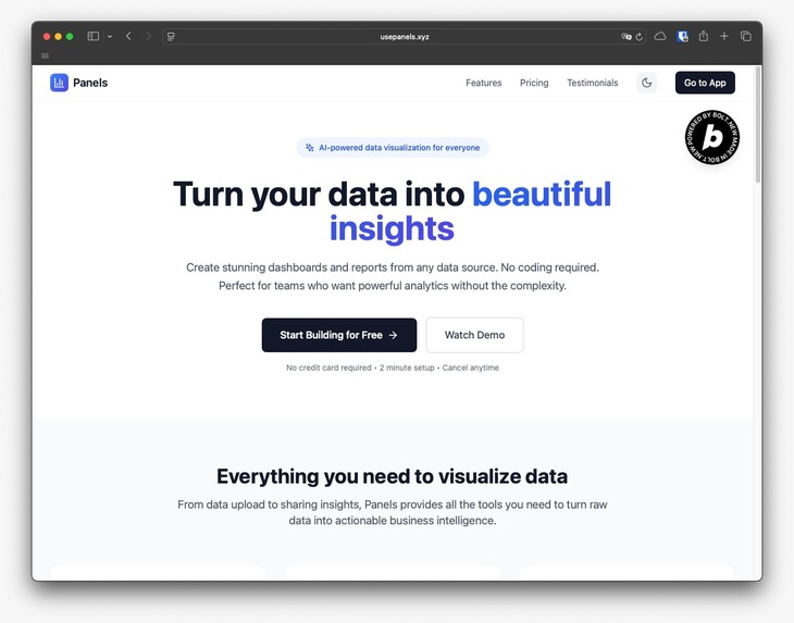 Panels – screenshot 1