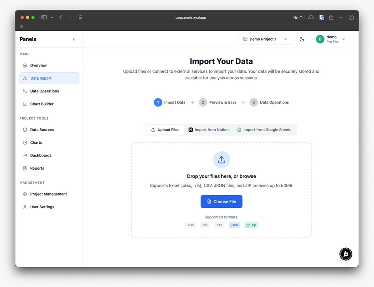 Panels – screenshot 4