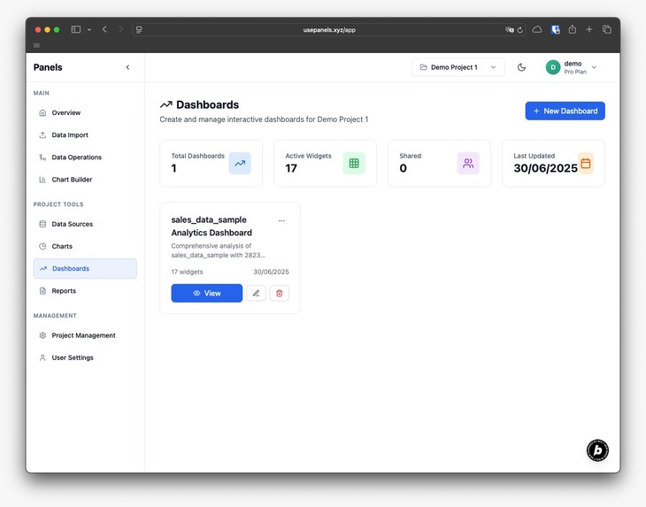 Panels – screenshot 9