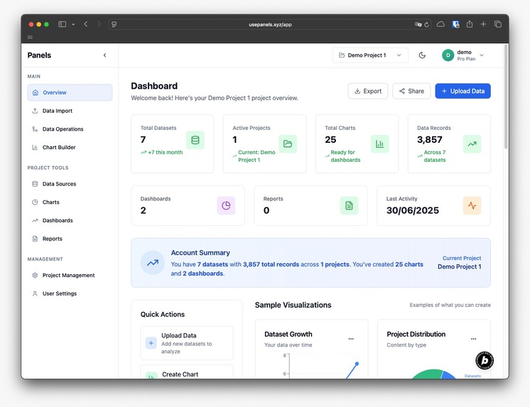 Panels – screenshot 3