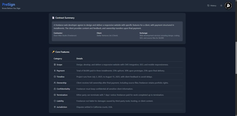 PreSign – screenshot 5