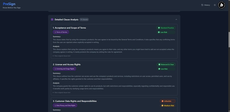 PreSign – screenshot 3