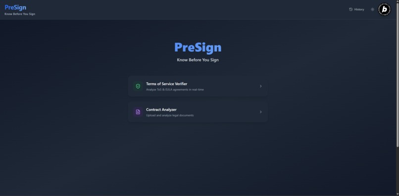 PreSign – screenshot 1