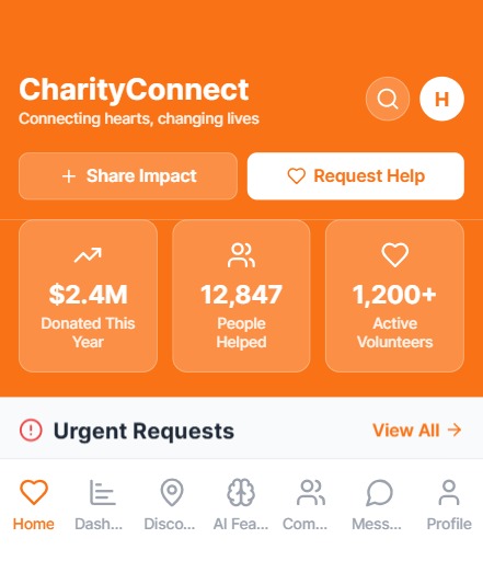 CharityConnect – screenshot 1