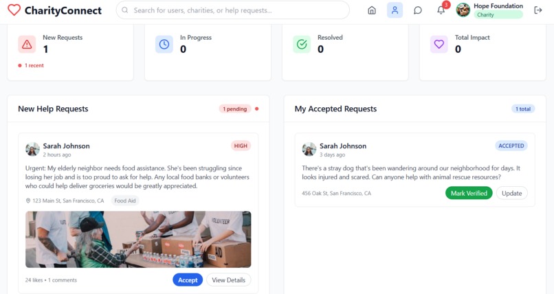 CharityConnect – screenshot 4