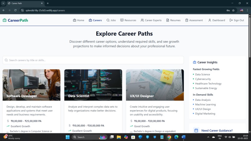 Career Path – screenshot 1