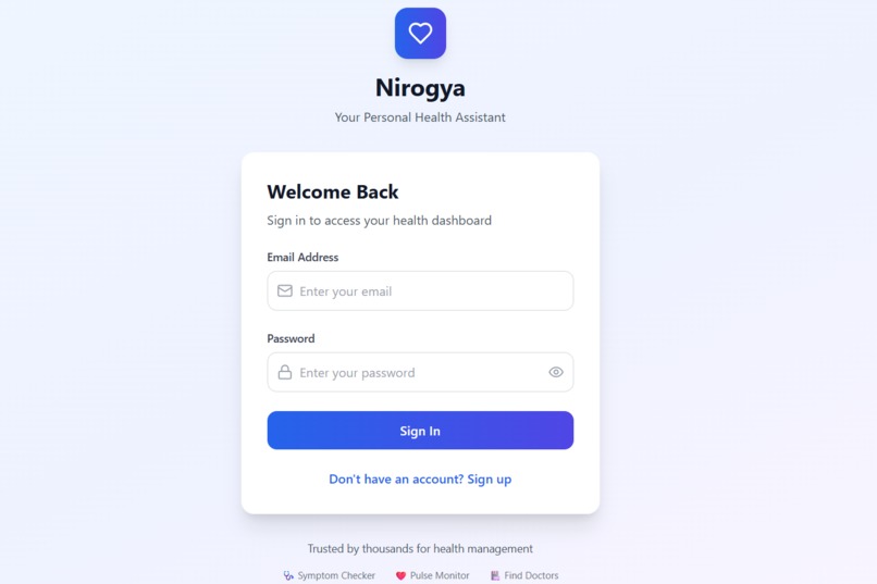 Nirogya-AI Health Assistant – screenshot 1