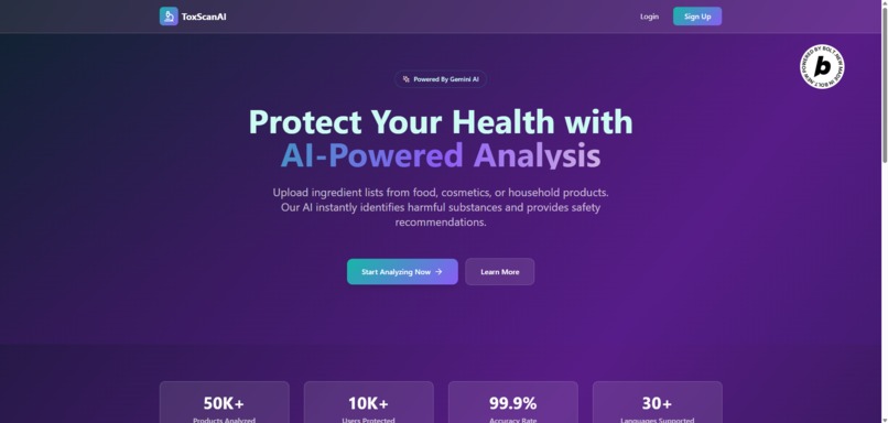 ToxScanAI - AI Ingredient Analyzer - Safe Products with AI – screenshot 1