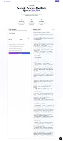 OneShotAI - An AI Prompt Writer to Build Apps in One Shot – screenshot 4