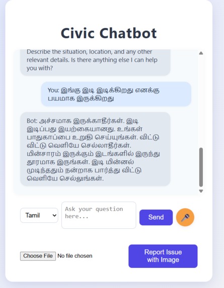 Civic Chatbot for Public Safety – screenshot 6