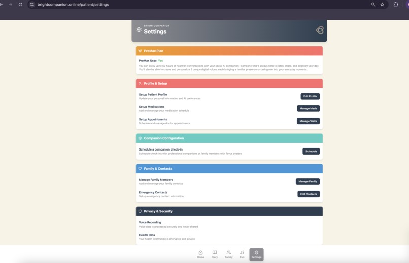 BrightCompanion - Elderly Care  – screenshot 10