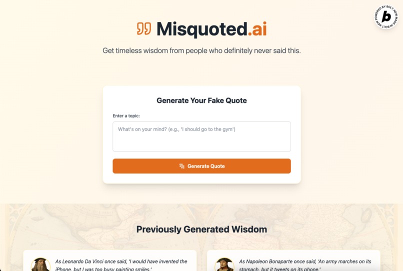 Misquoted.ai – screenshot 1