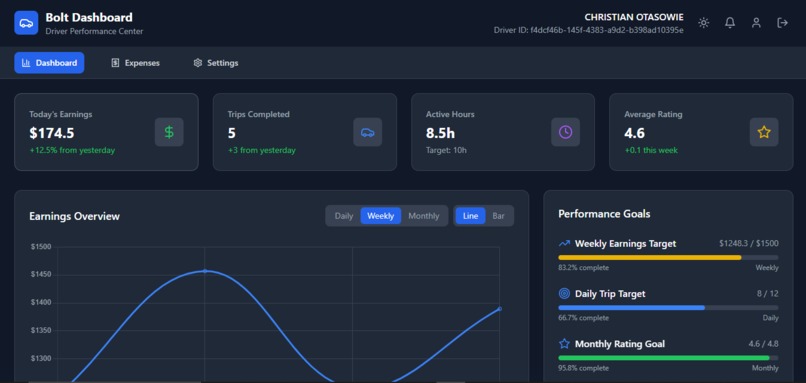 Bolt Driver Analytic Dashboard – screenshot 6