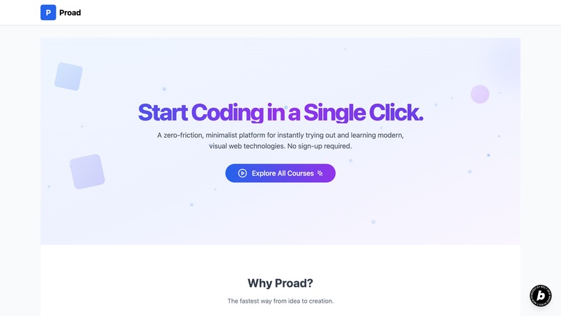 Proad: Code in a Click – screenshot 1