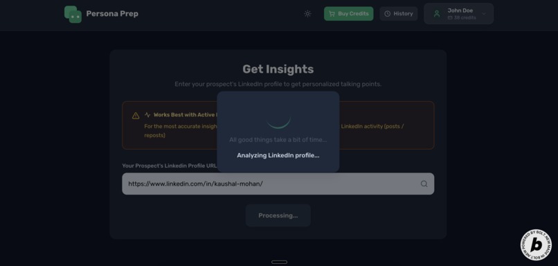 PersonaPrep - AI based Sales Assistant – screenshot 3