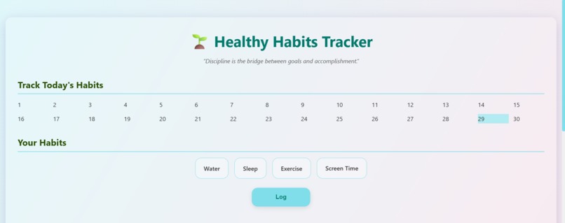 Healthy Habits Tracker – screenshot 3