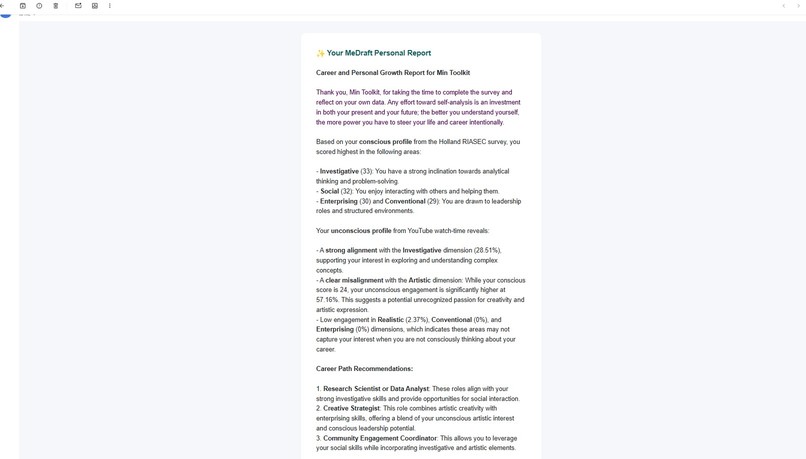 MeDraft - Self-Discovery through social platforms – screenshot 8