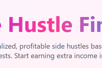 Side Hustle Recommender