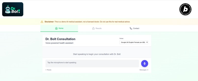Dr Bolt - AI Health Consultation – screenshot 1