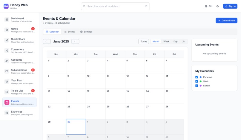 Handy Web Utilities - All-in-One Personal Toolkit – screenshot 1
