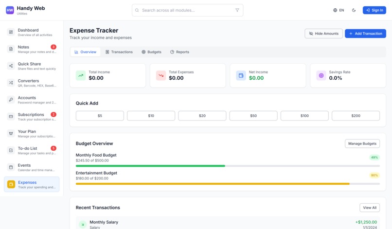 Handy Web Utilities - All-in-One Personal Toolkit – screenshot 4