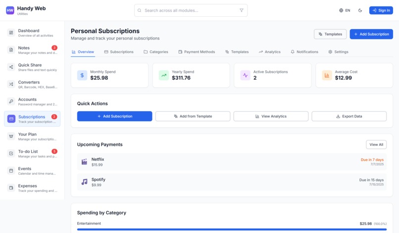 Handy Web Utilities - All-in-One Personal Toolkit – screenshot 7