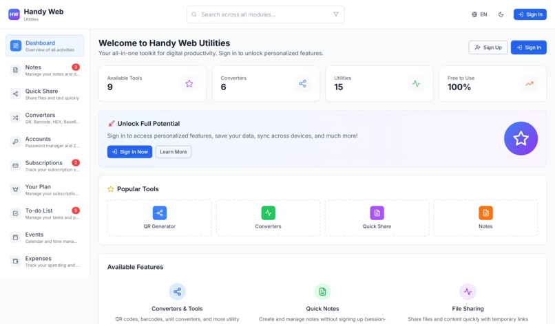 Handy Web Utilities - All-in-One Personal Toolkit – screenshot 9