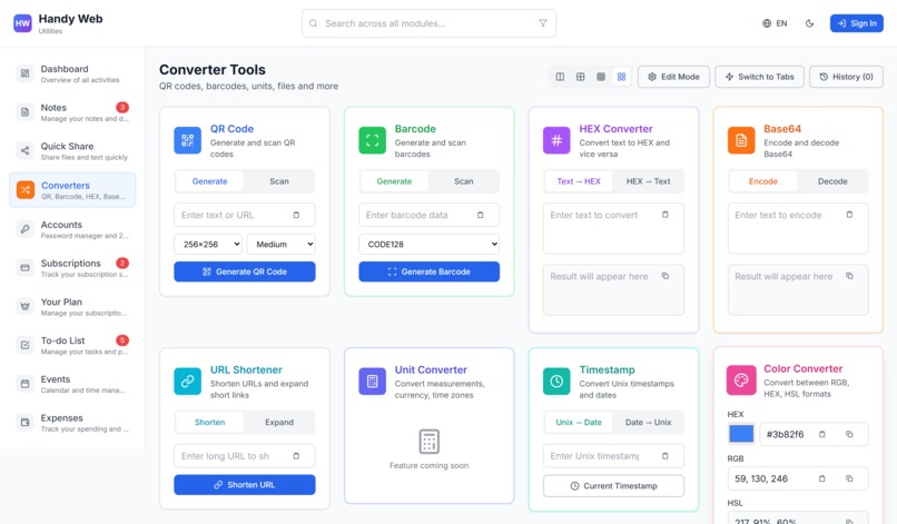 Handy Web Utilities - All-in-One Personal Toolkit – screenshot 10