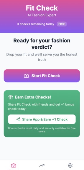 Fit Check app – screenshot 1