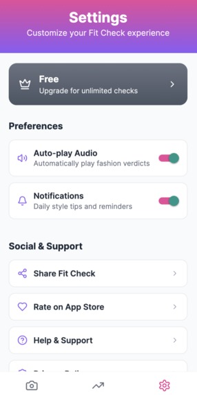 Fit Check app – screenshot 3
