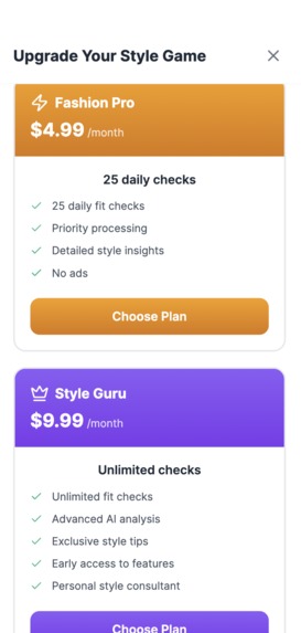 Fit Check app – screenshot 4