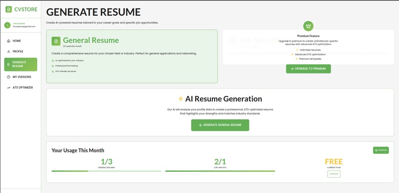 cvstore – screenshot 2