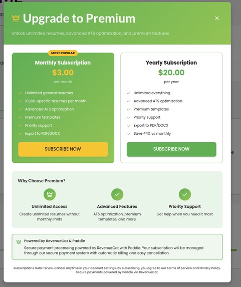 cvstore – screenshot 3