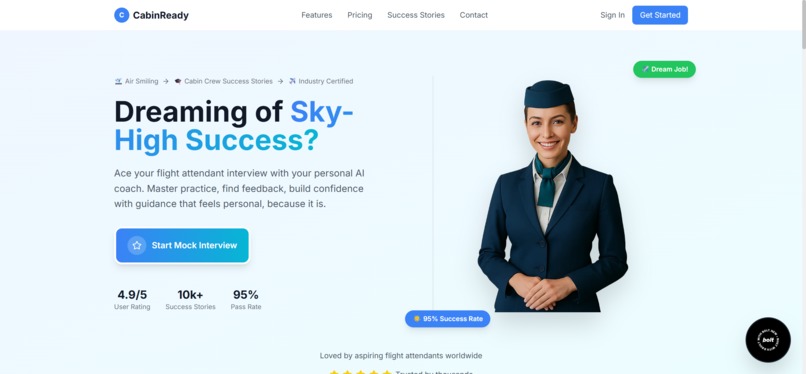 CabinReady - AI Interview Coach for Flight Attendants – screenshot 1