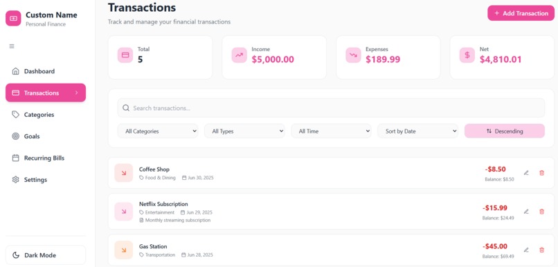 Simple Personal Financial x Budget Manager – screenshot 4