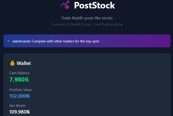 PostStock Exchange – screenshot 2