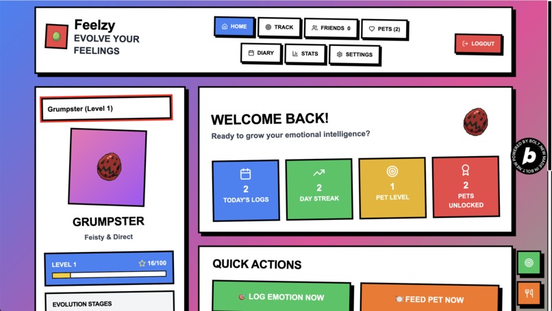 Feelzy: Your Emotional Companion – screenshot 1