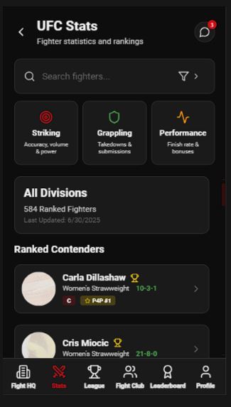 FightHQ – screenshot 1