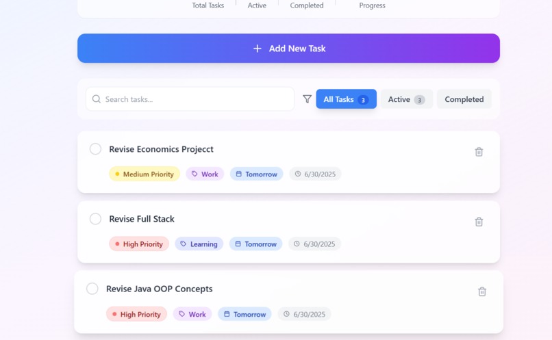Daily Task Manager – screenshot 1