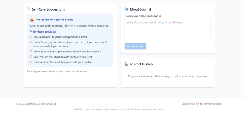 Real-Time Mental Health Mood Tracker – screenshot 2