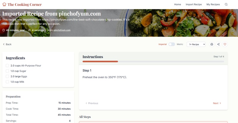 The Cooking Corner – screenshot 1