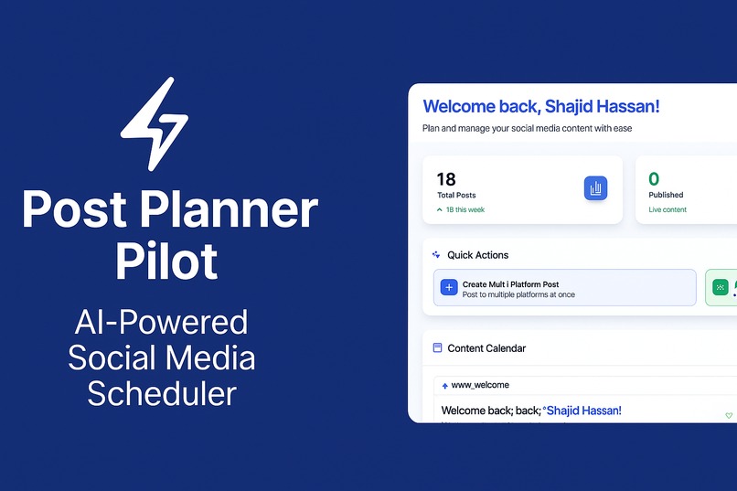 Post Planner Pilot | AI-Powered Social Media Planner – screenshot 1