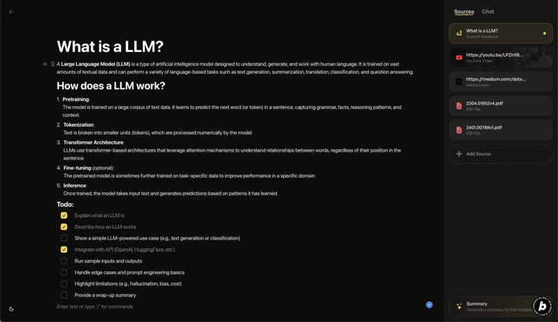 notelm – screenshot 3