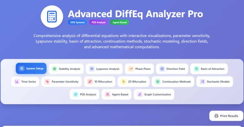 Advanced DiffEq Analyzer Pro – screenshot 1