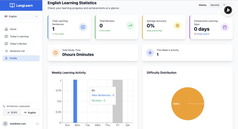 LangLearn – screenshot 5